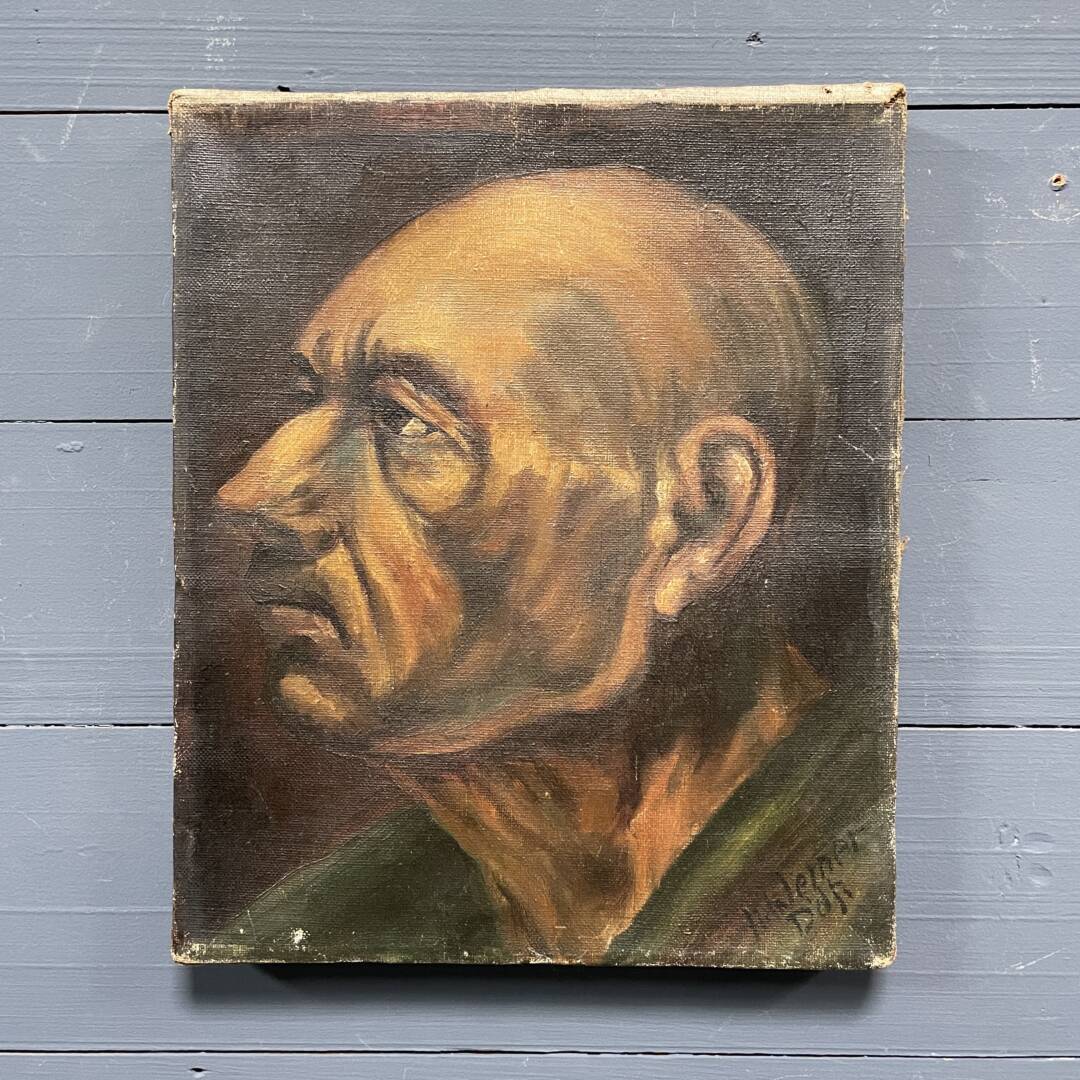 Antiek portret van een oudere man