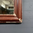 Grote bordeaux rode biedermeier spiegel