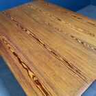 Antieke pitch pine stoffen tafel met twee laden