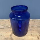 Oude blauw glazen weckpot