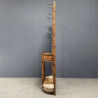 Staande bamboe kapstok met spiegel en lade
