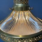 Antieke Belgische Holophane hanglamp