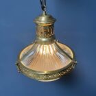 Antieke Belgische Holophane hanglamp