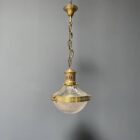 Antieke Belgische Holophane hanglamp