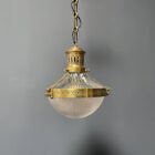 Antieke Belgische Holophane hanglamp