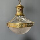 Antieke Belgische Holophane hanglamp