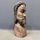 Beschilderd gesneden houten hoofd van man