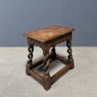 Eikenhouten Engelse joint stool