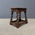 Eikenhouten Engelse joint stool