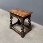 Eikenhouten Engelse joint stool