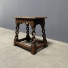 Eikenhouten Engelse joint stool