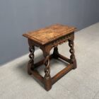 Eikenhouten Engelse joint stool