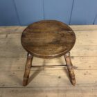 Faux bamboo krukje van beukenhout