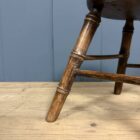 Faux bamboo krukje van beukenhout