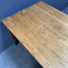 Franse eikenhouten boeren tafel met fruithouten blad