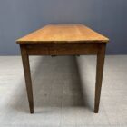 Franse eikenhouten boeren tafel met fruithouten blad