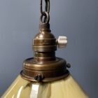 Geel gemarmerde glazen hanglamp