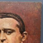 Geschilderd portret op houten paneel