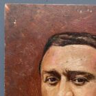 Geschilderd portret op houten paneel