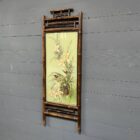 Beschilderd glazen paneel in bamboe frame I
