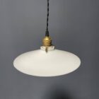 Partij antieke wit opaline glazen hanglampen