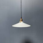 Partij antieke wit opaline glazen hanglampen