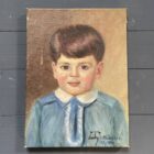 Oud olieverf portret van een jongetje