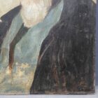 Portret van man geschilderd op houten paneel