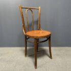 Set van 4 Franse cafe stoelen met sierlijke zittingen