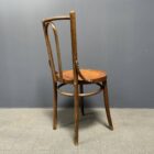 Set van 4 Franse cafe stoelen met sierlijke zittingen