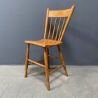 Set van zes honingkleurige Hollandse houten stoelen