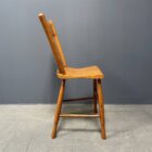 Set van zes honingkleurige Hollandse houten stoelen