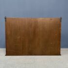 Franse eikenhouten wandvitrine met schuifdeuren
