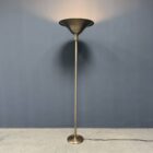 Vernikkelde antieke art deco vloerlamp