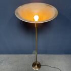 Vernikkelde antieke art deco vloerlamp