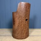 Oude Zweedse beschilderde houten stronk stoel