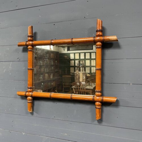 Faux bamboo spiegel uit Frankrijk