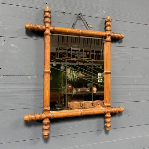 Franse faux bamboo spiegel